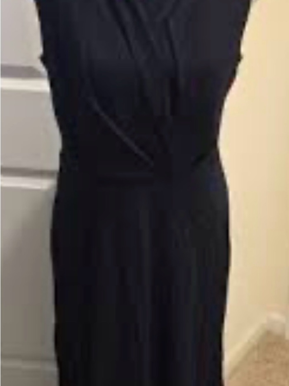 NWT- Commense Navy Sleeveless V-Neck Dress